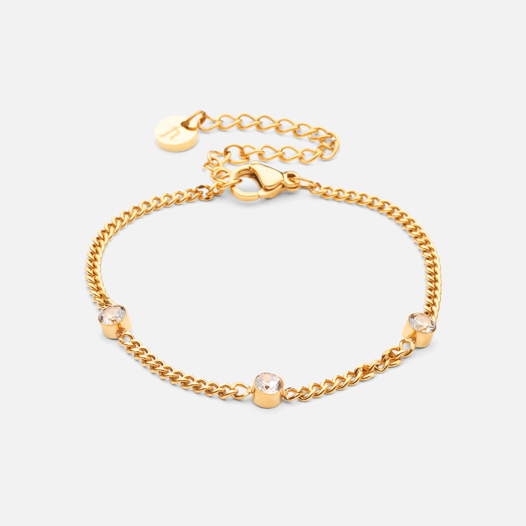 Zirkon Armbånd 18k Guldbelagt