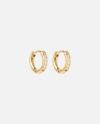 Zircon øreringe 18k Guldbelagt 10mm