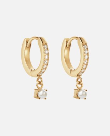 Zirkon Pearl Drops øreringe 18k Guldbelagt