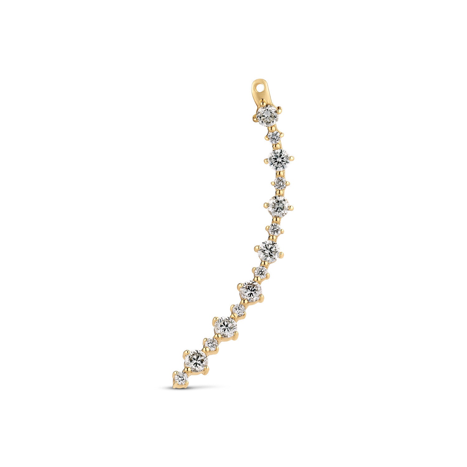 ørering Brina Lungo Charm Right 14 Kt  Guld El  Hvidguld   72 Ct Tw  -  Vs Lab-grown Diamanter