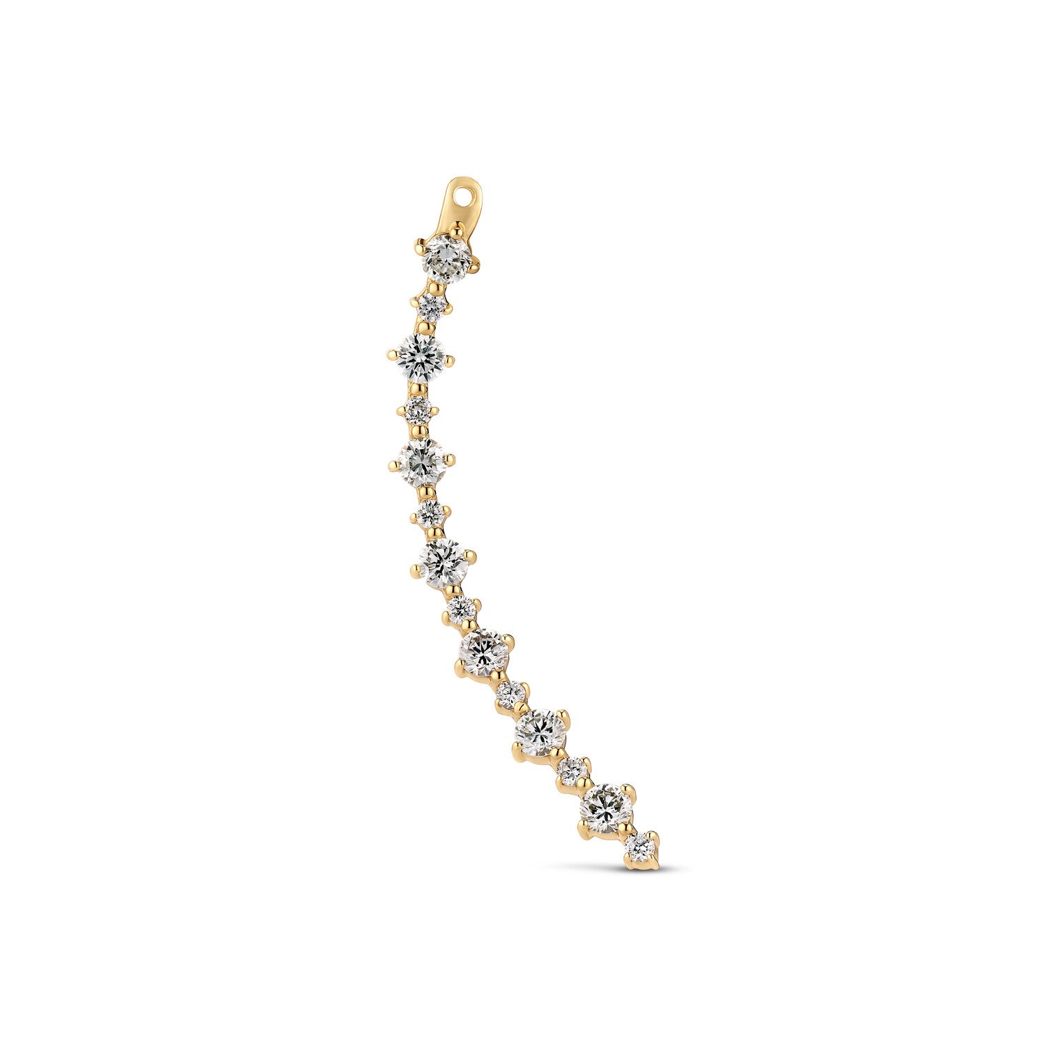 ørering Brina Lungo Charm Right 14 Kt  Guld El  Hvidguld   72 Ct Tw  -  Vs Lab-grown Diamanter