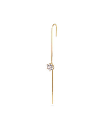 ørering  Earspear Crystal 18 Karat Forgyldt Sterling Sølv Og Zirkon