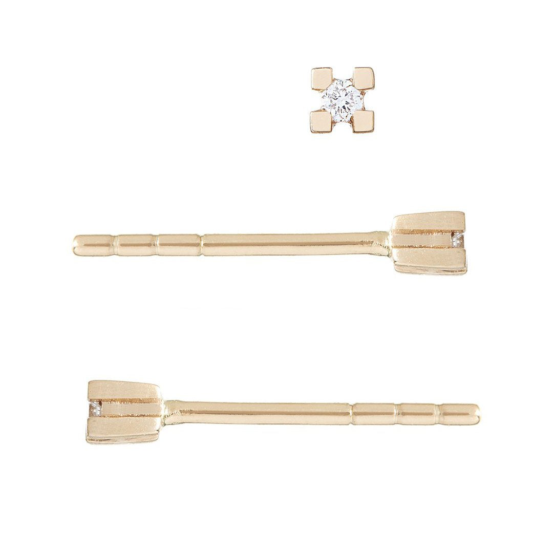 ørering  Twinkles 14 Karat Guld Med Diamant 10 Dages Levering