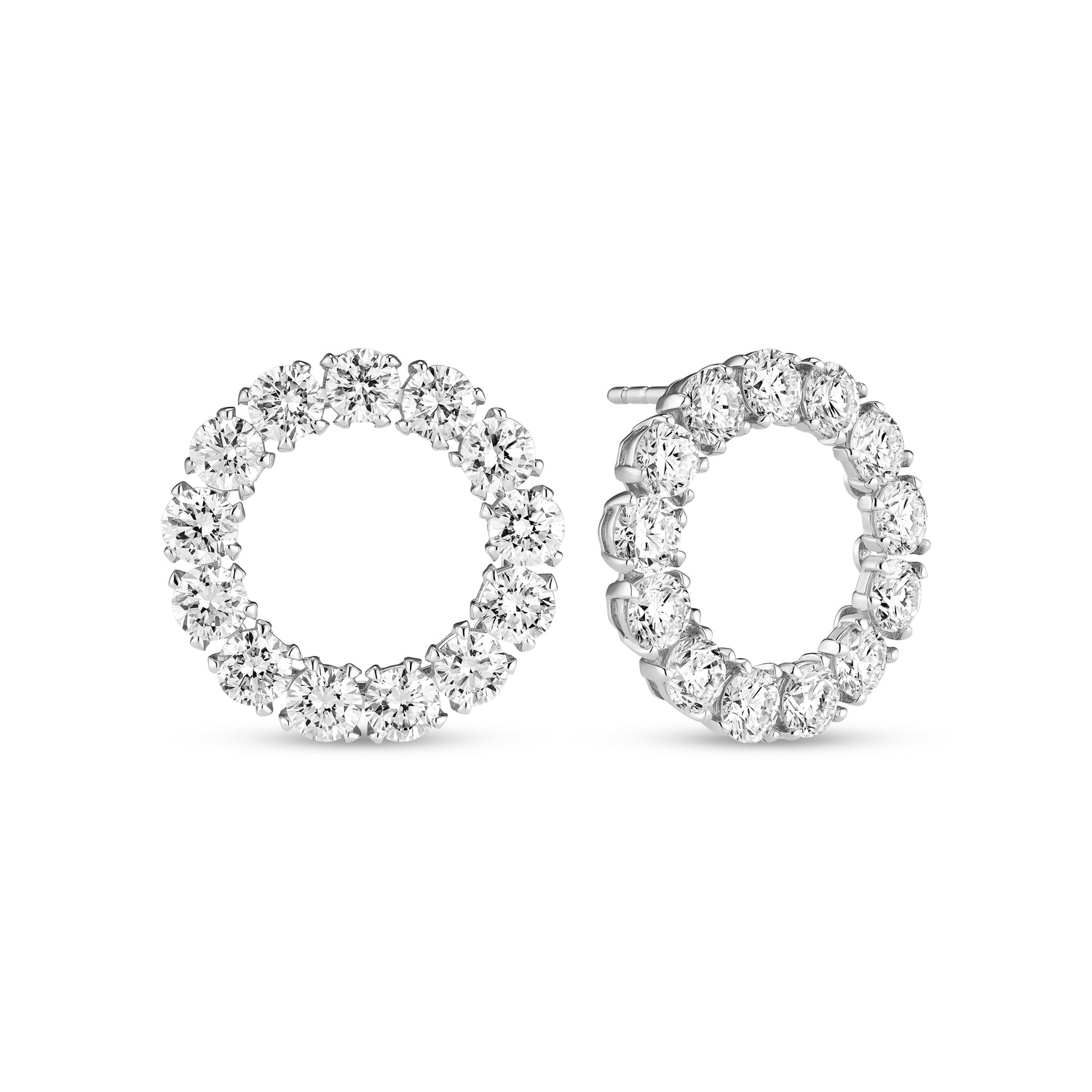 øreringe Bellina 14 Kt Guld El  Hvidguld   80-  60 Ct Tw  -  Vs Lab-grown Diamanter
