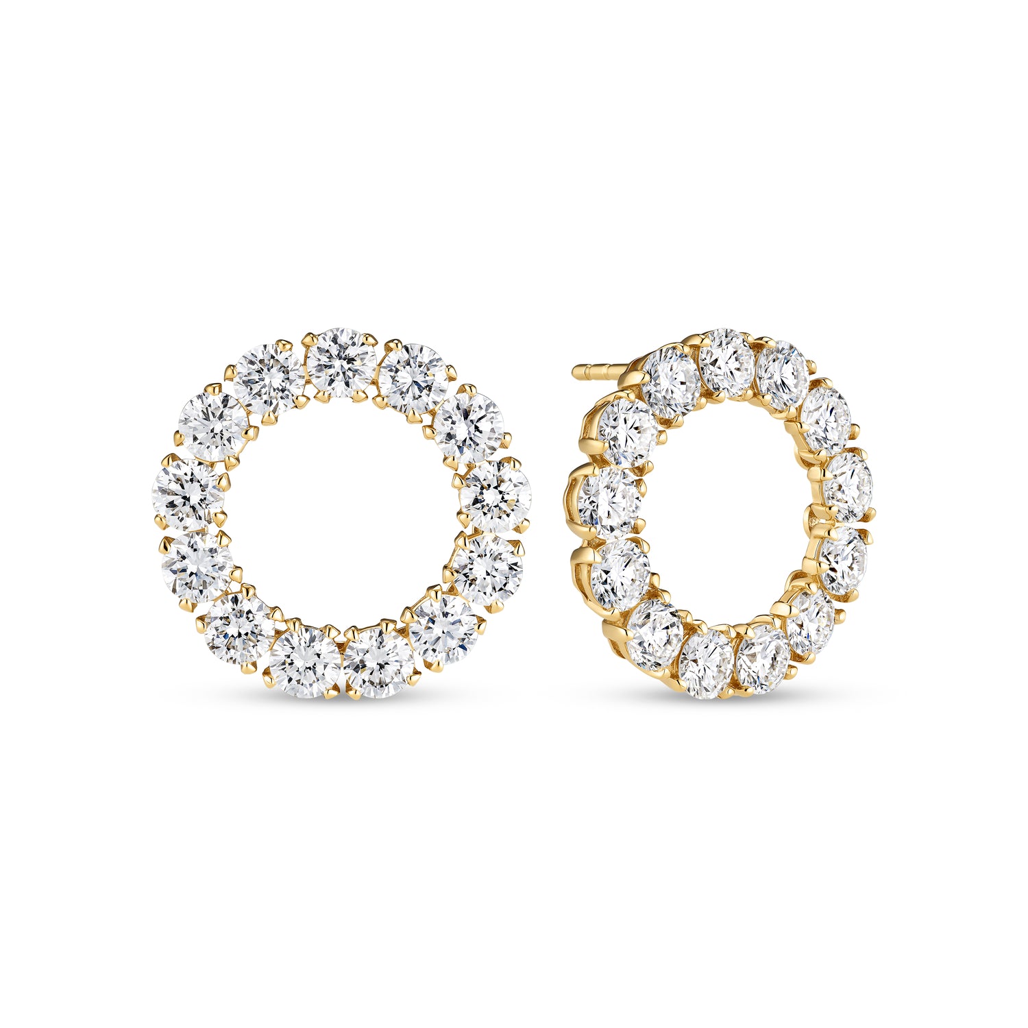 øreringe Bellina 14 Kt Guld El  Hvidguld   80-  60 Ct Tw  -  Vs Lab-grown Diamanter