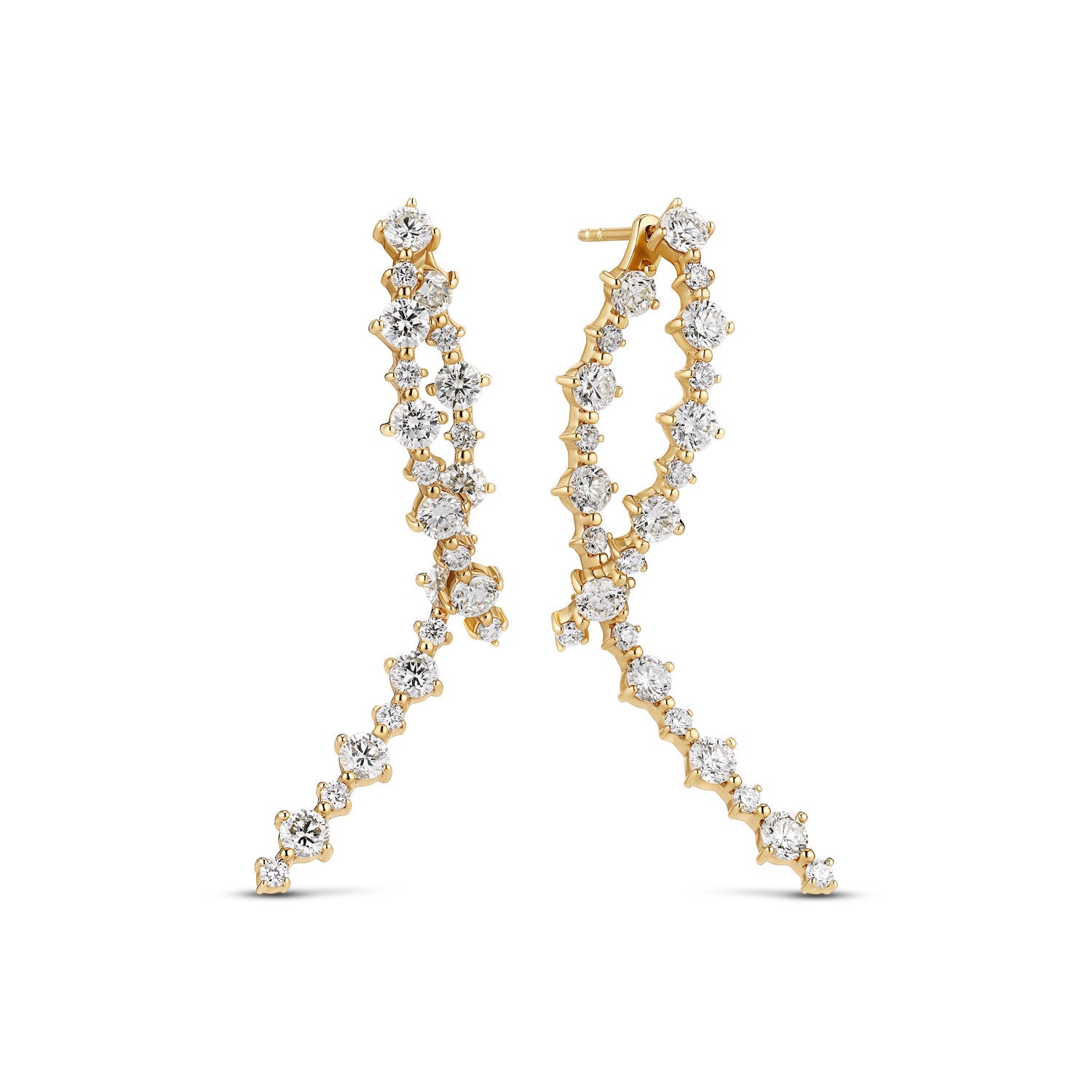 øreringe Brina Lungo 14 Kt  Guld El  Hvidguld   47 Ct Tw  -  Vs Lab-grown Diamanter