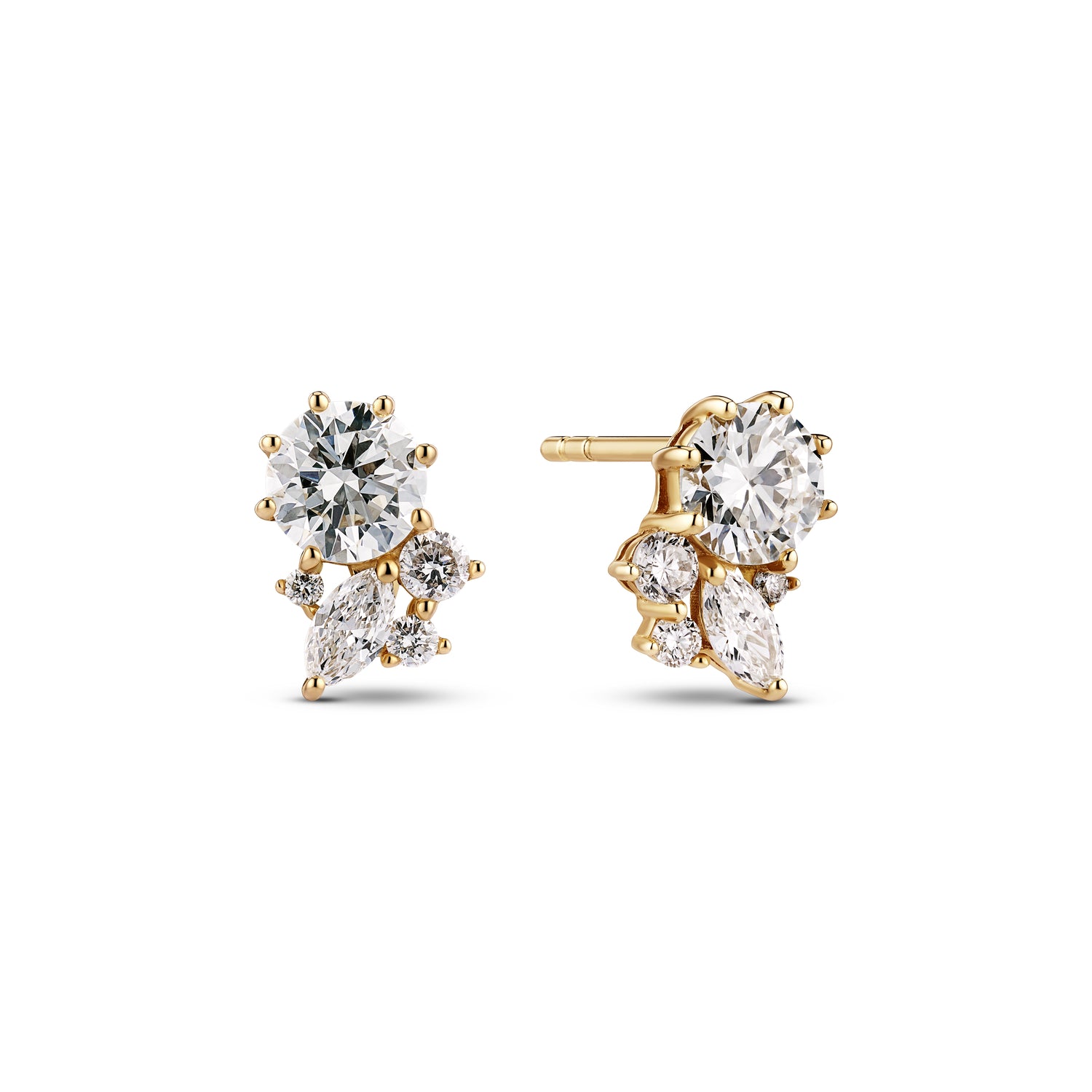 øreringe Lovere 14 Kt  Guld El  Hvidguld   93 Ct Tw  -  Vs Lab-grown Diamanter