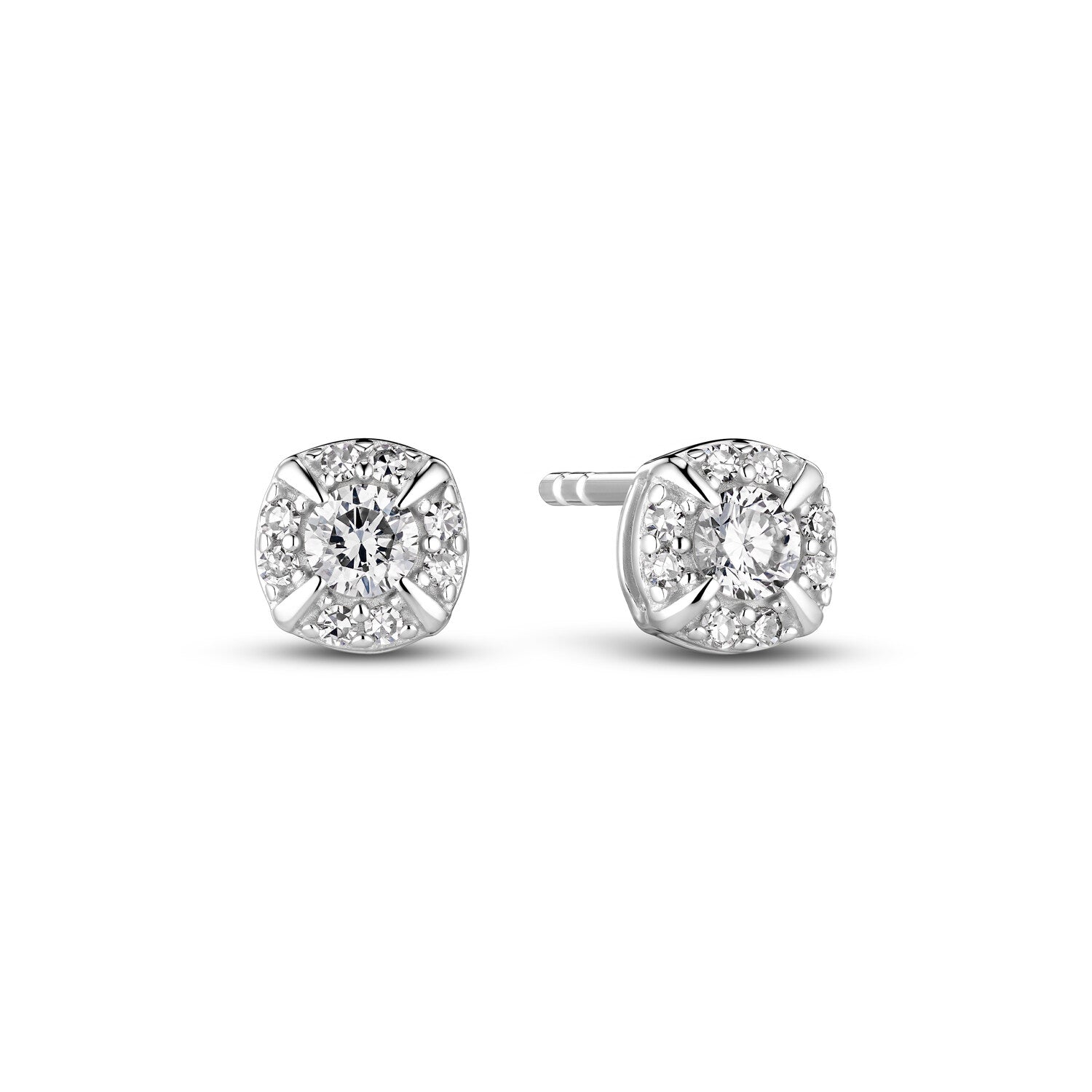 øreringe Rome 14 Kt  Guld El  Hvidguld   17 Ct Tw  -  Vs Lab-grown Diamanter