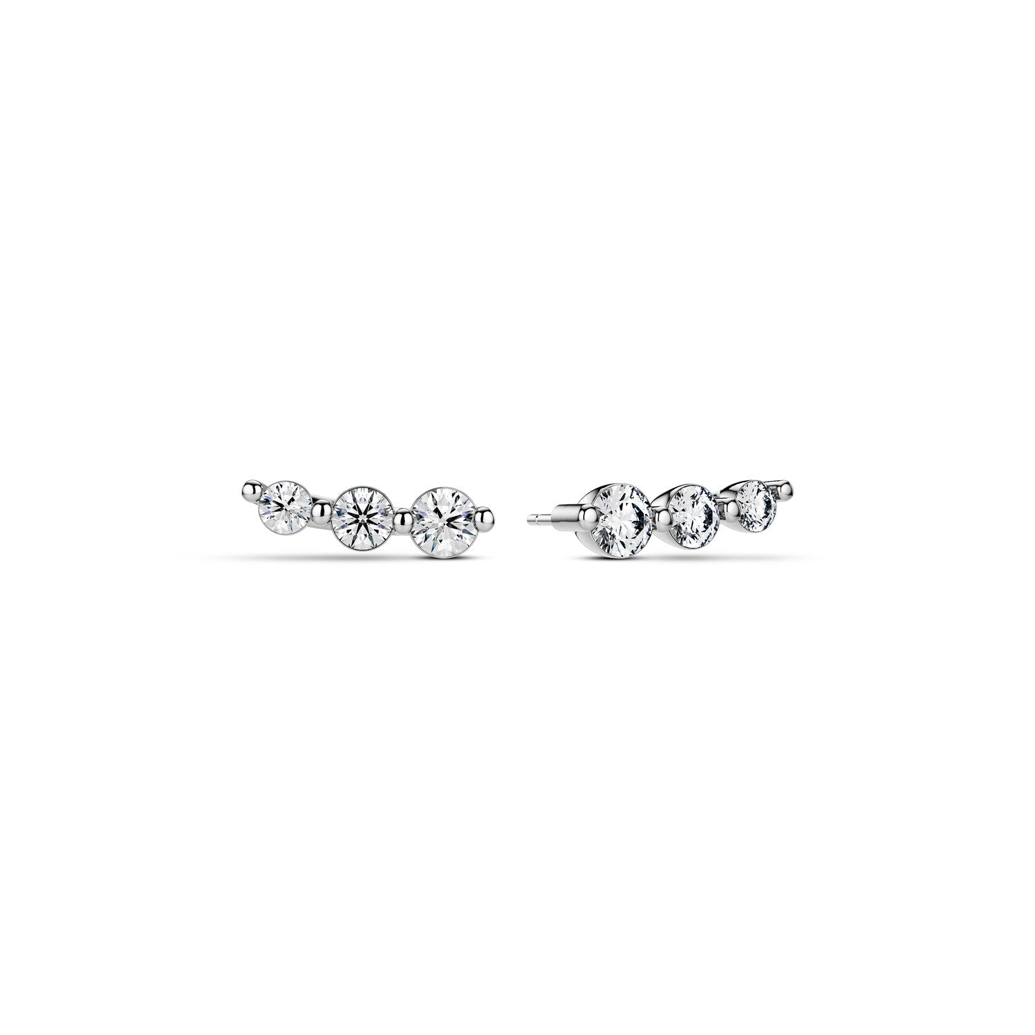 øreringe Tiara 14 Kt  Guld El  Hvidguld   48 Ct Tw  -  Vs Lab-grown Diamanter