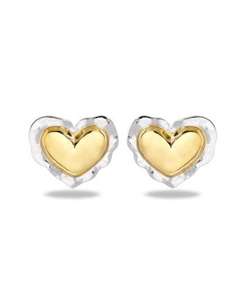øreringesæt  Heartcushion 18 Karat Forgyldning